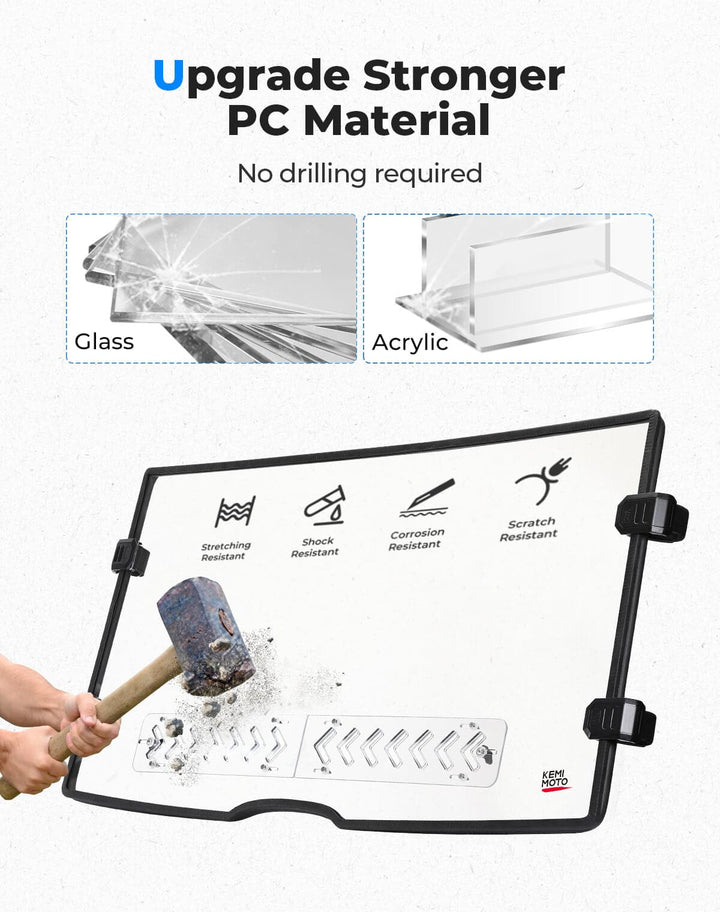 Vented Front Full Windshield for Tracker 800SX | Arctic Cat Prowler Pro - Kemimoto