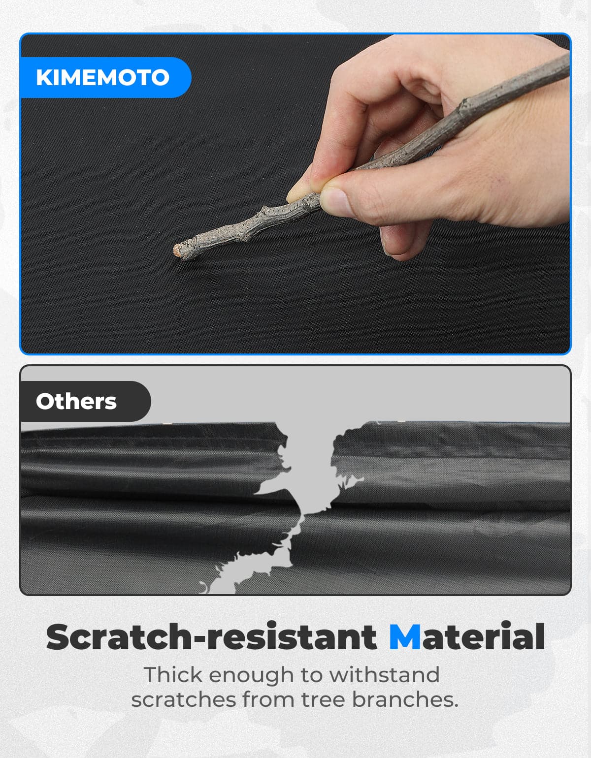 UTV Zippered Soft Rear Window for Polaris Ranger XP 1000 / Crew - Kemimoto