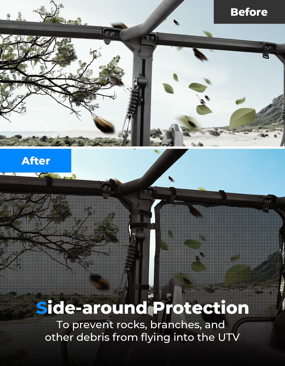 Side Window Net Doors for Tracker 800SX CREW - Kemimoto