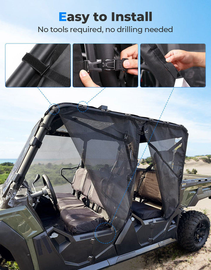 Side Window Net Doors for Tracker 800SX CREW - Kemimoto