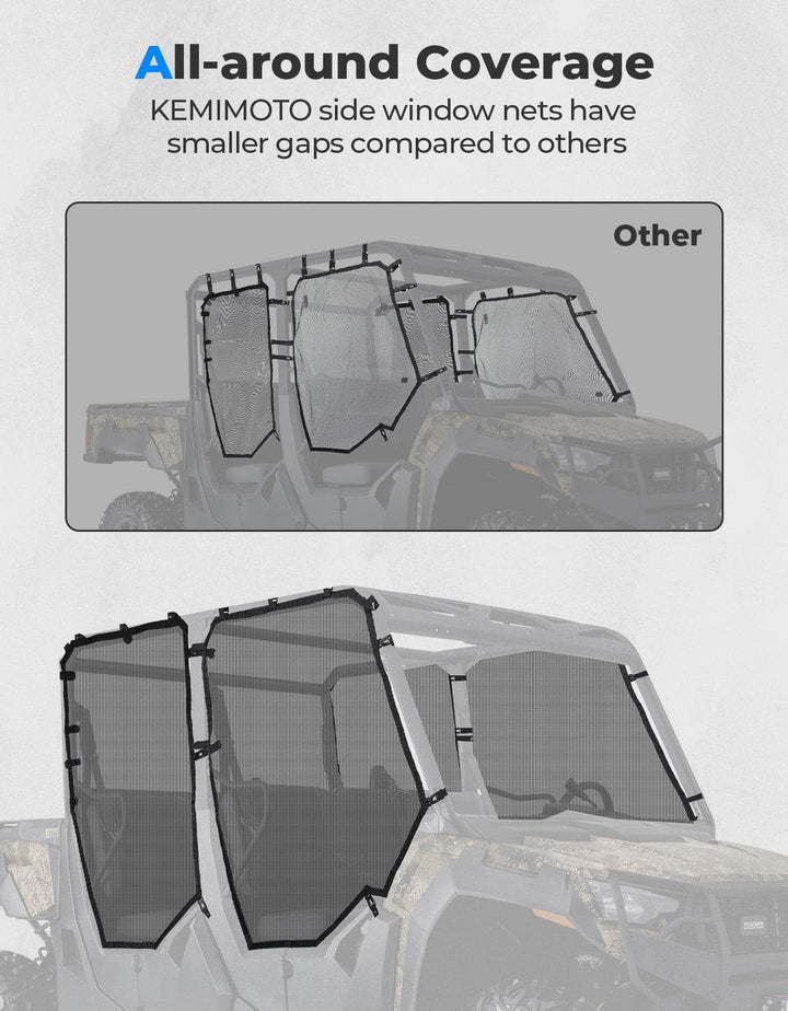 Side Window Net Doors for Tracker 800SX CREW - Kemimoto