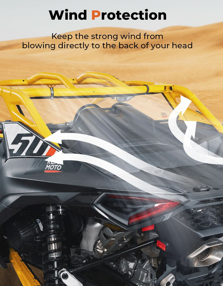 Scratch Resistant Rear Windshield for Can-Am Maverick R 2024+ - Kemimoto