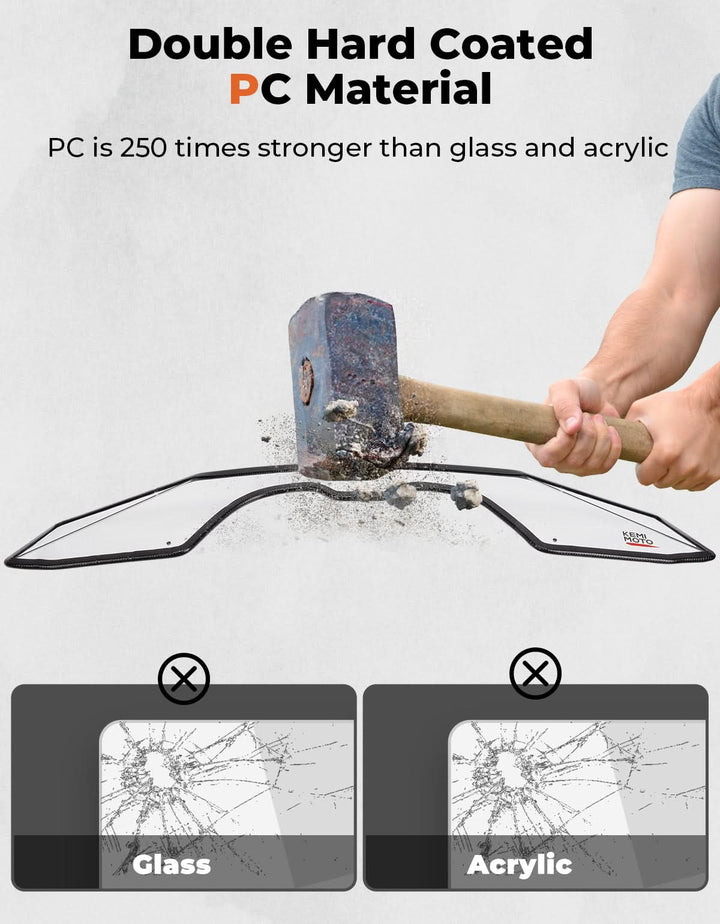 Scratch Resistant Rear Windshield for Can-Am Maverick R 2024+ - Kemimoto
