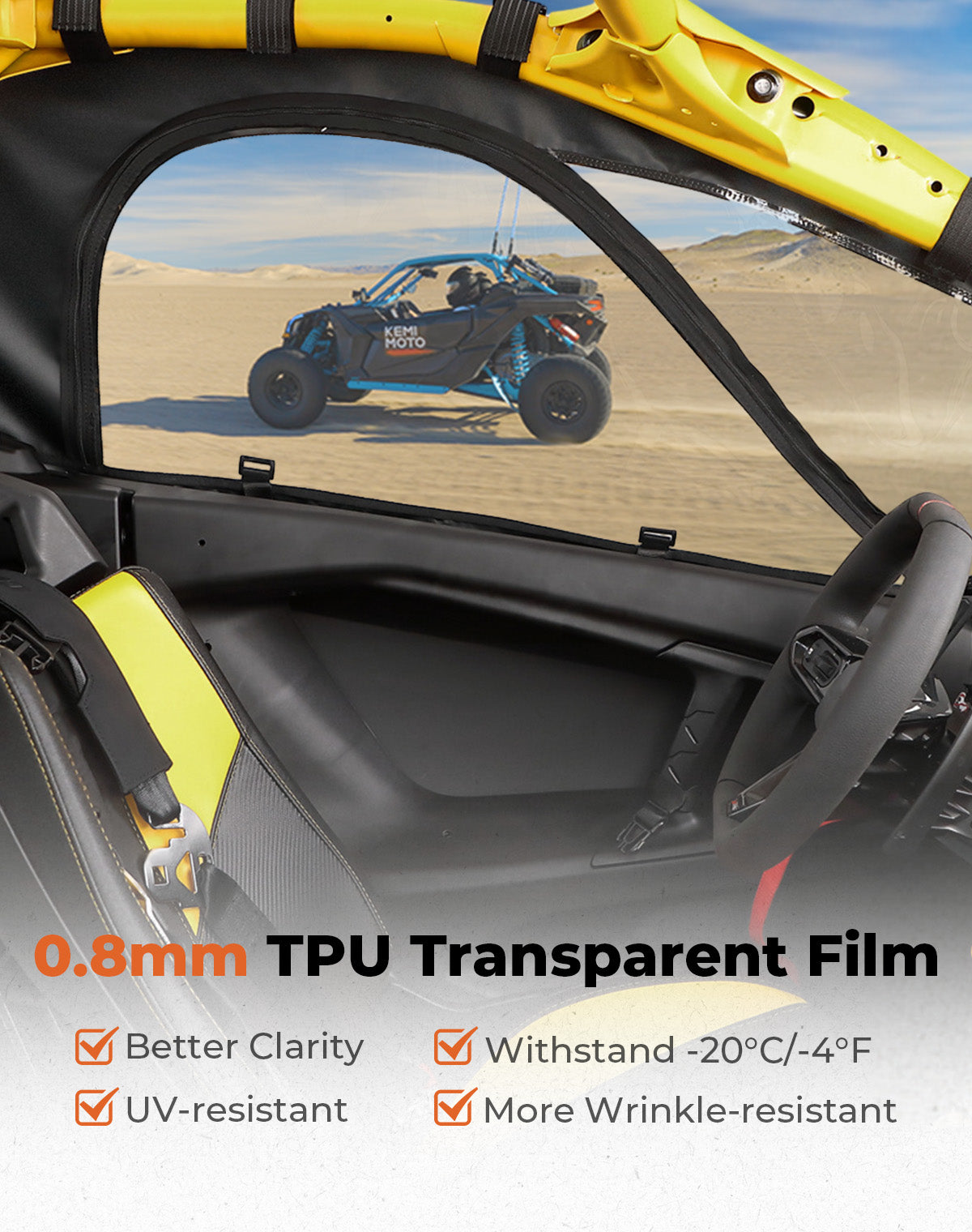 Soft Upper Doors for Can-Am Maverick R - Kemimoto
