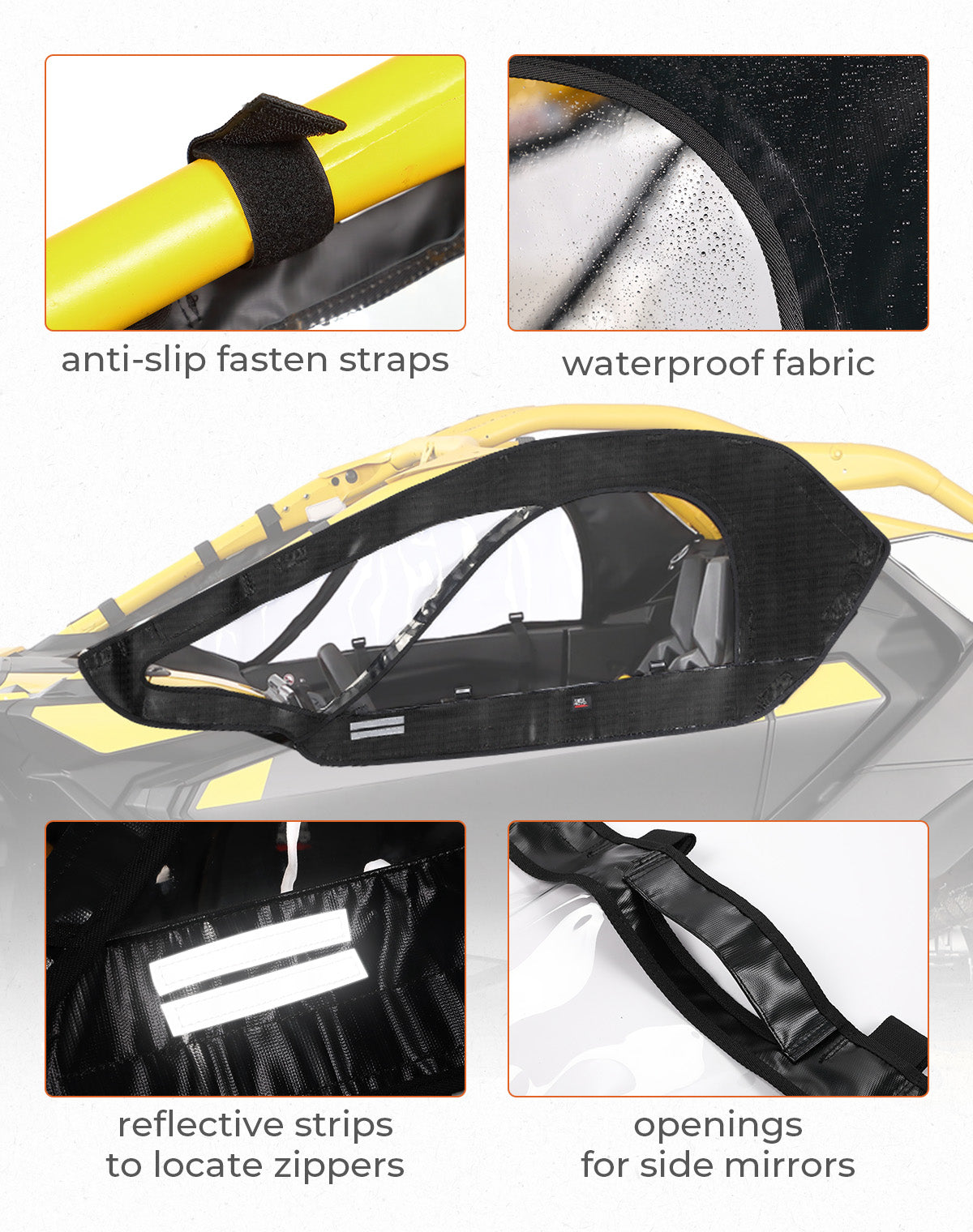 Soft Upper Doors for Can-Am Maverick R - Kemimoto