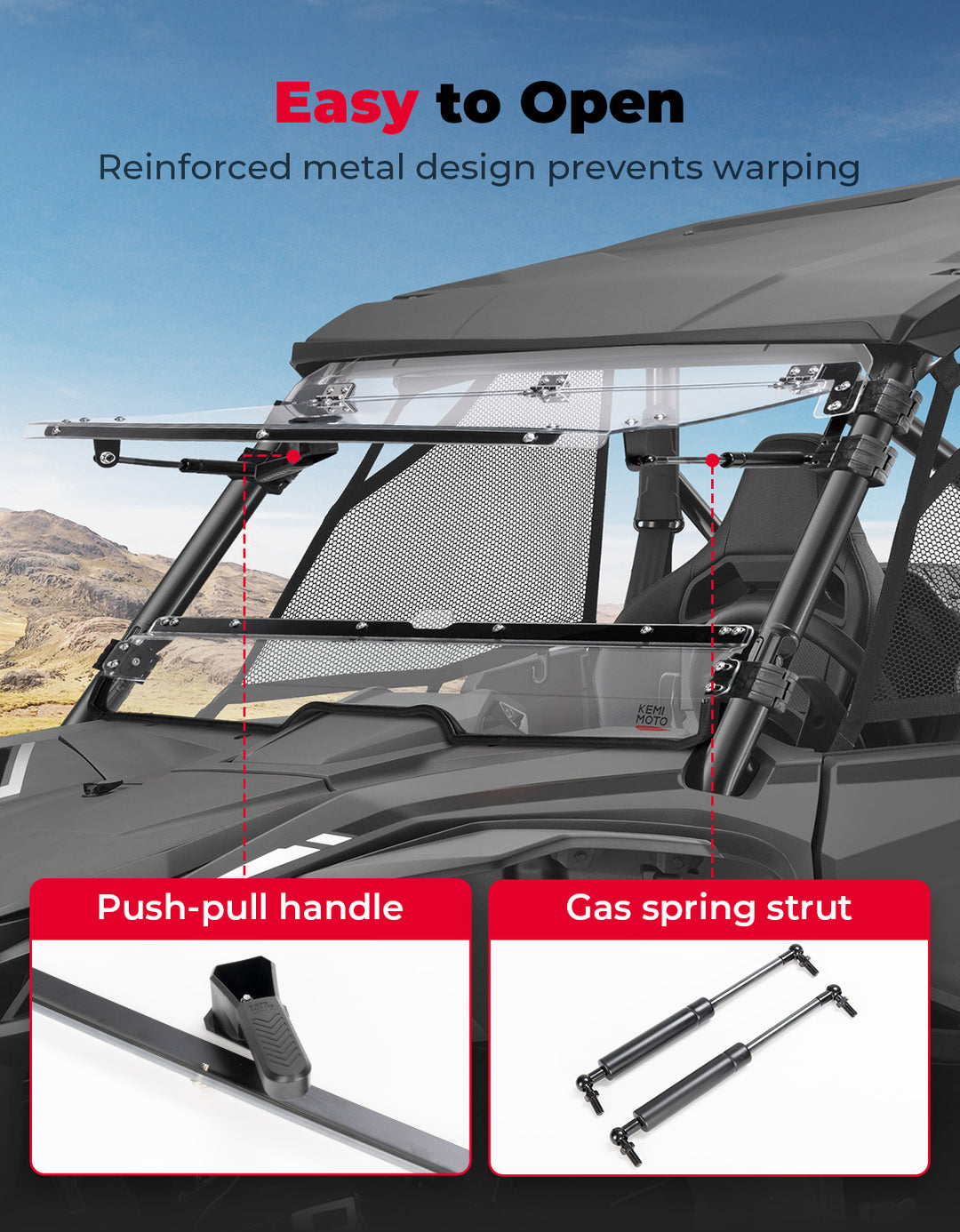 Flip 2-in-1 Windshield for Talon 1000X/1000R/1000X-4