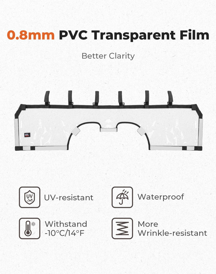 Soft Rear Windshield for Can-Am Maverick R 2024+ - Kemimoto