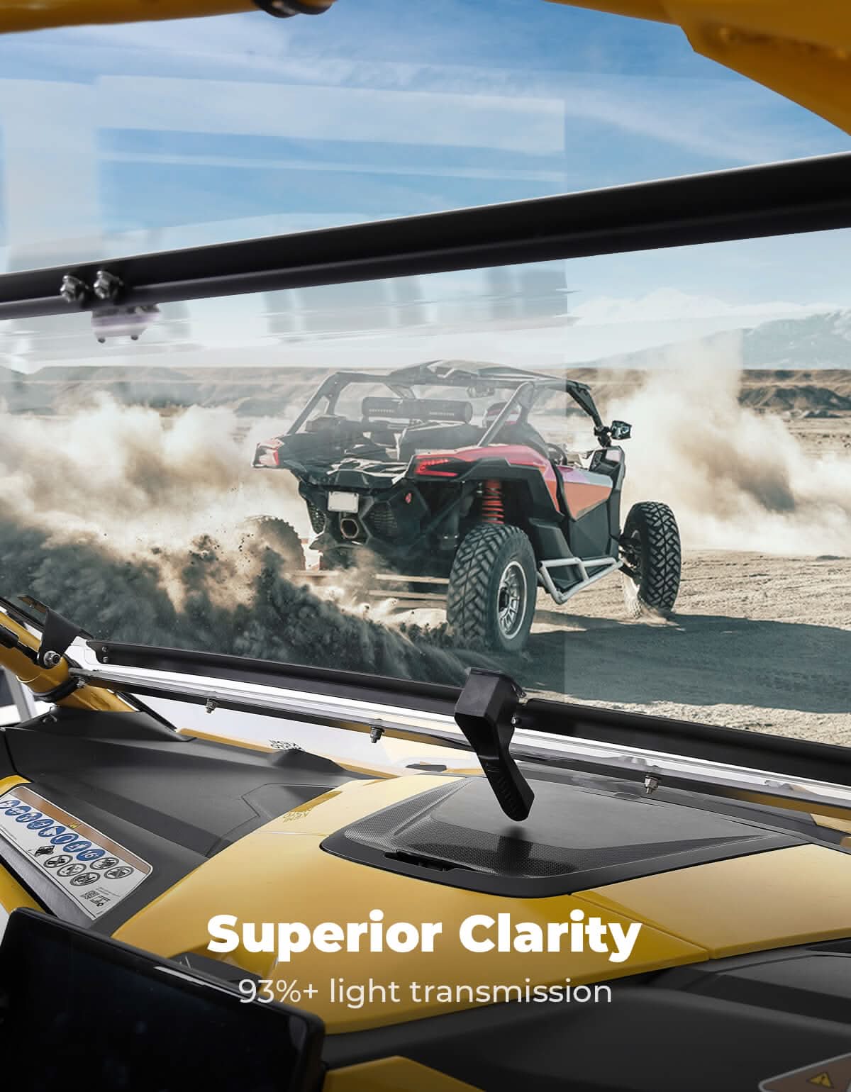 Flip Windshield Scratch Resistant for Can-Am Maverick R 2024+ - Kemimoto