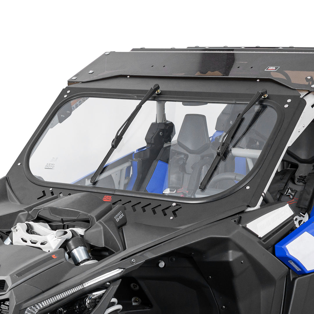 カムカバー　ツインカム　アルミ製 透明窓付き Glass Windshield with Sliding Vents for Can-Am Maverick X3 / X3