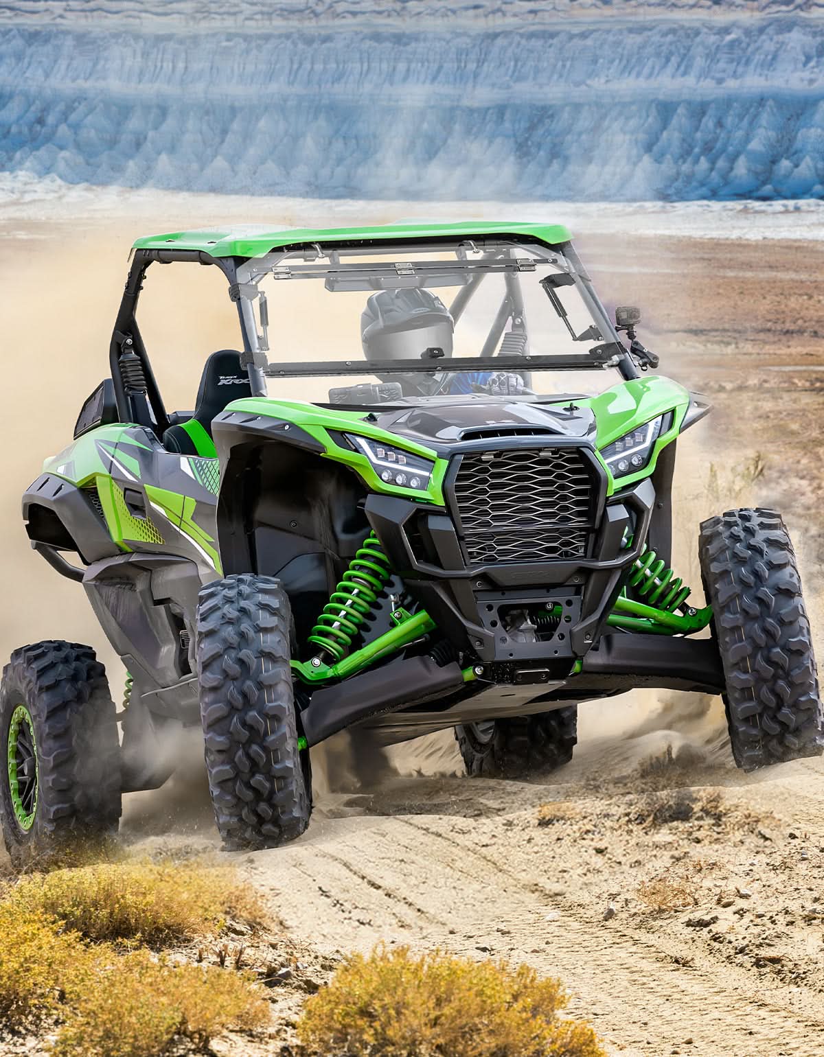 Scratch Resistant Flip Windshield for Kawasaki Teryx KRX 1000