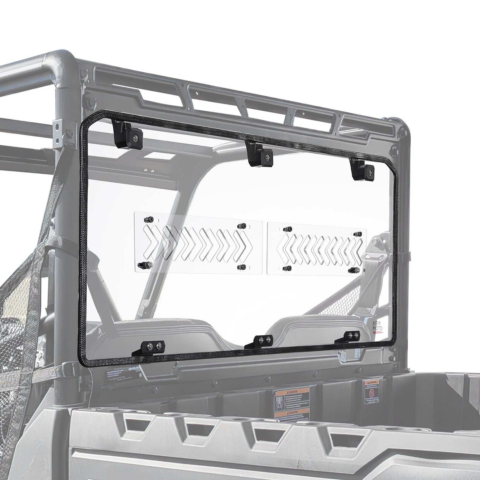 Rear Window for Polaris Ranger Midsize 500/570/SP 570/Crew/ETX/EV 2015-2025 - Kemimoto