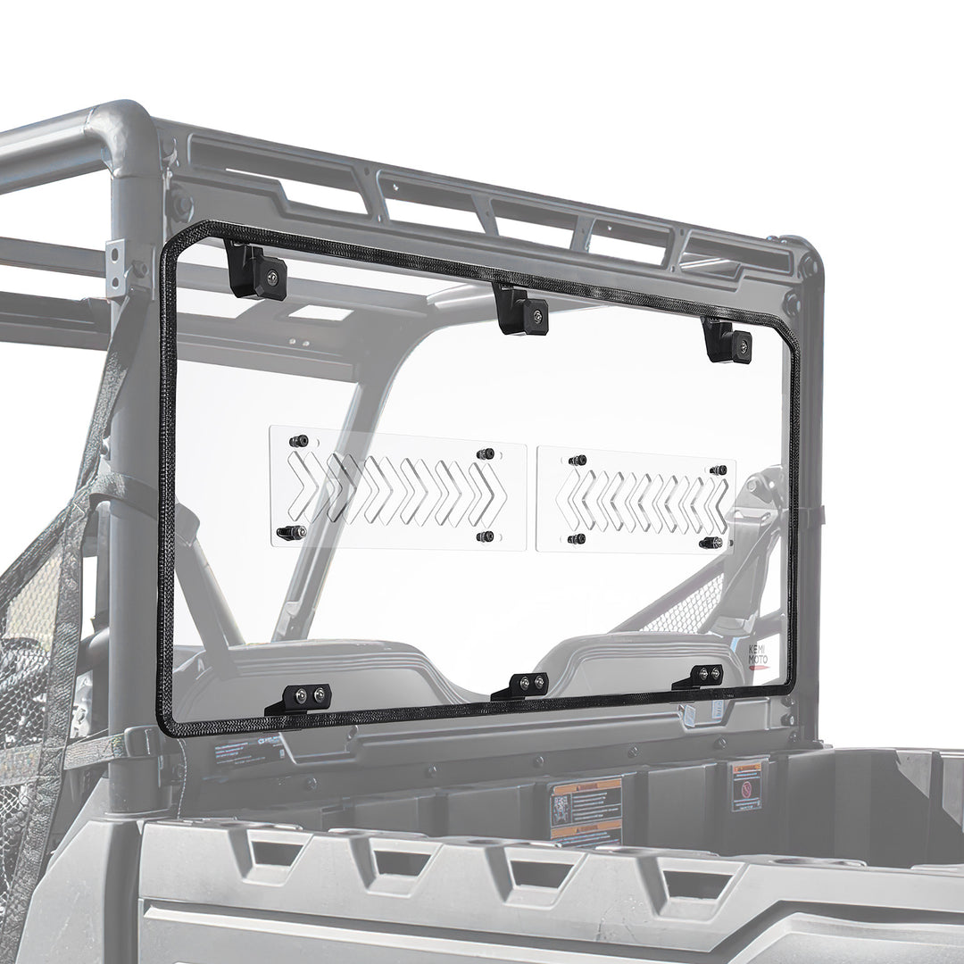 Rear Window for Polaris Ranger Midsize 500/570/SP 570/Crew/ETX/EV 2015-2025 - Kemimoto