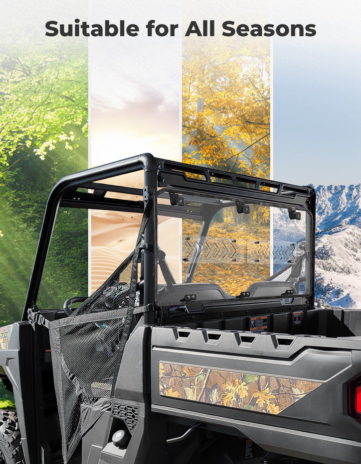 Rear Window for Polaris Ranger Midsize 500/570/SP 570/Crew/ETX/EV 2015-2025 - Kemimoto
