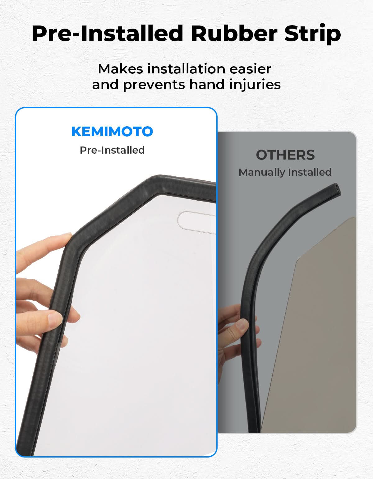 Front Windshield 2-IN-1 Vented for Polaris RZR XP 1000 / RZR XP Turbo 2019-2023 - Kemimoto