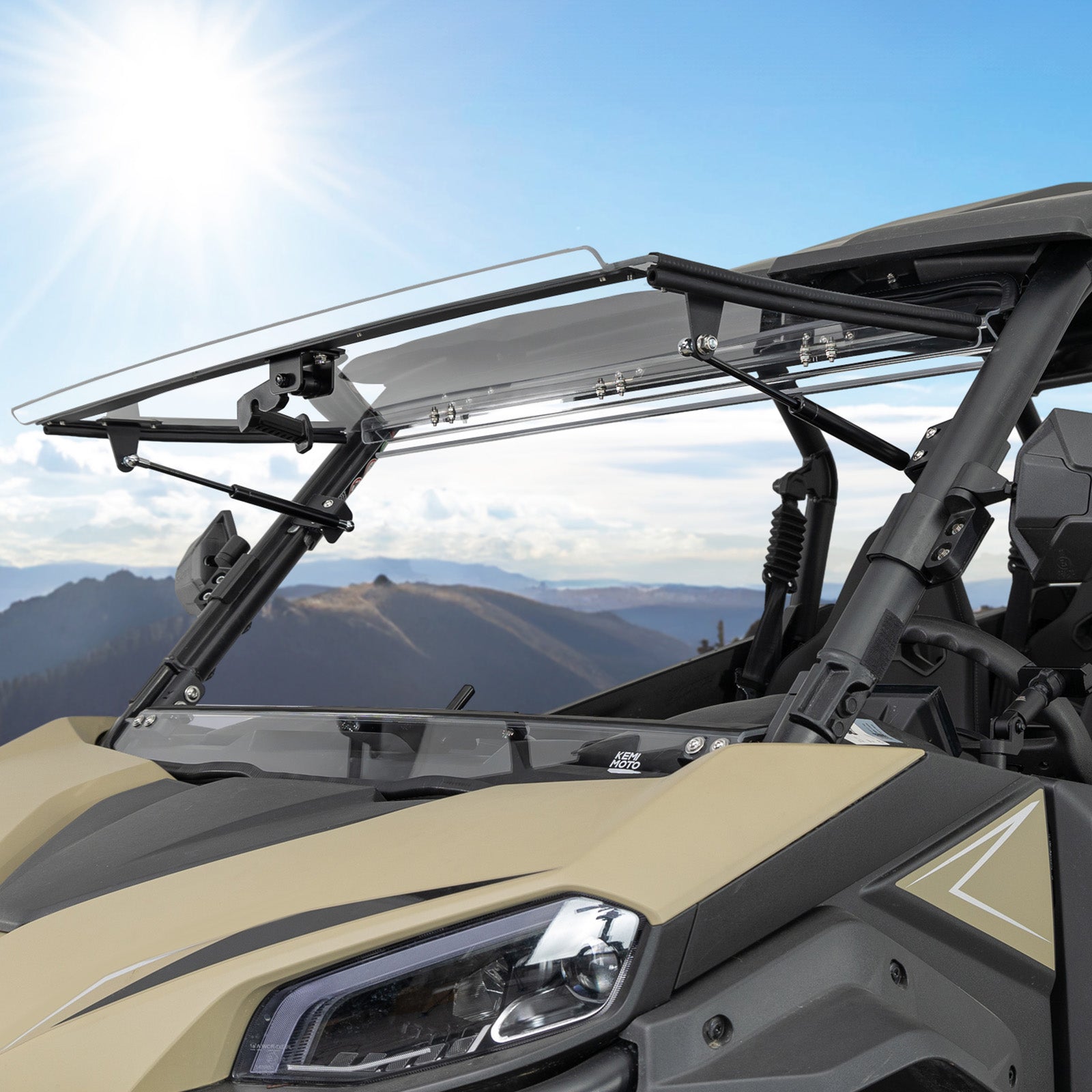 3-in-1 Flip Windshield for CFMOTO ZForce 800 Trail – Kemimoto