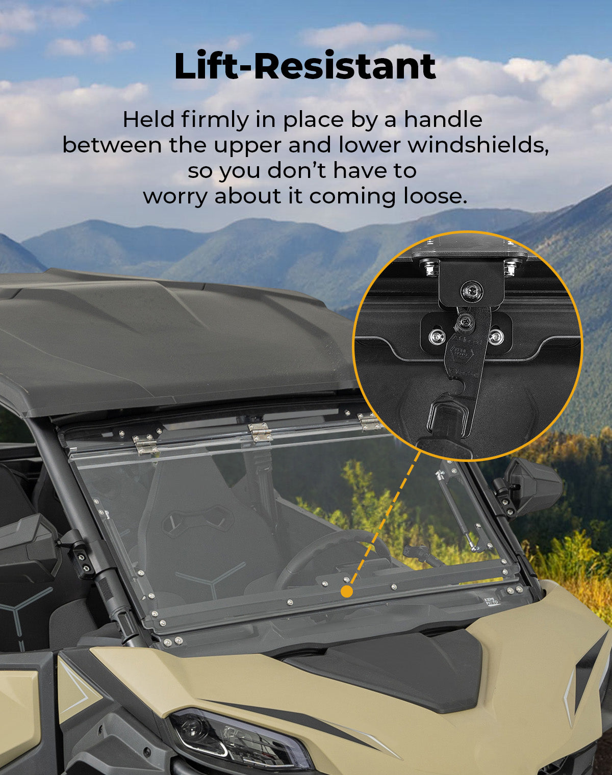 3-in-1 Flip Windshield for CFMOTO ZForce 800 Trail – Kemimoto