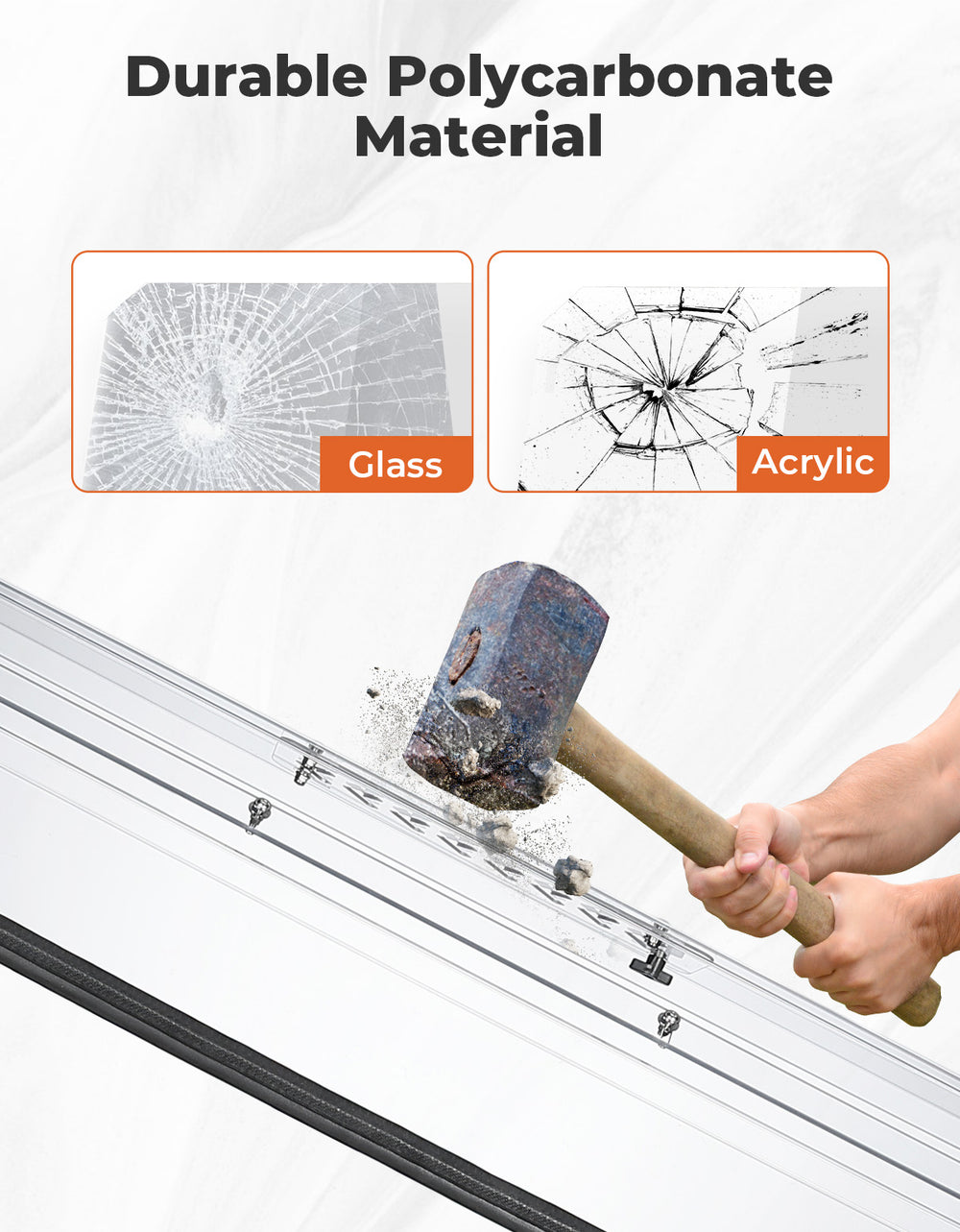 Vented Rear Windshield for Can-Am Commander 700 1000 2021-2025 - Kemimoto