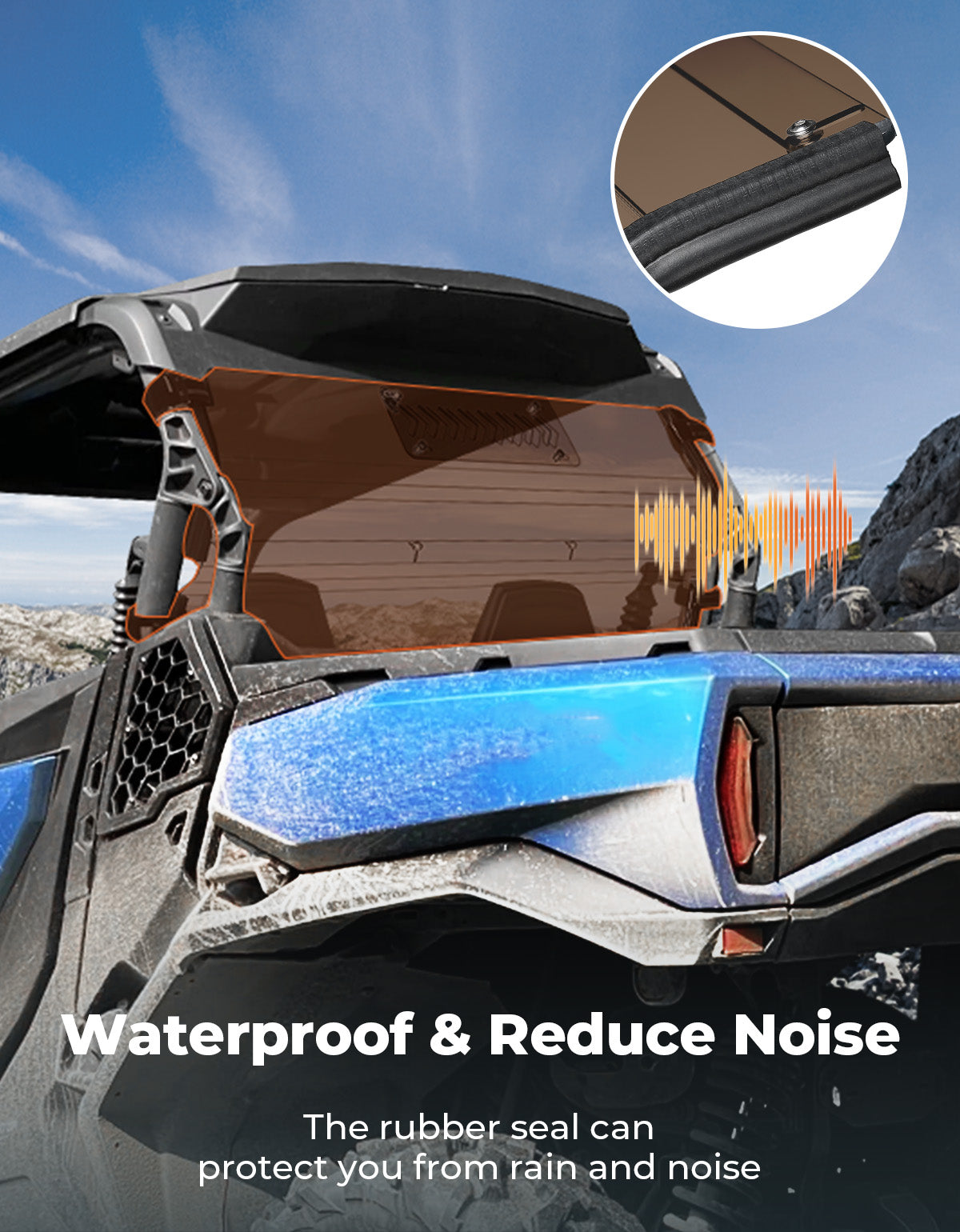 Vented Tinted Rear Windshield for Can-Am Commander – Kemimoto