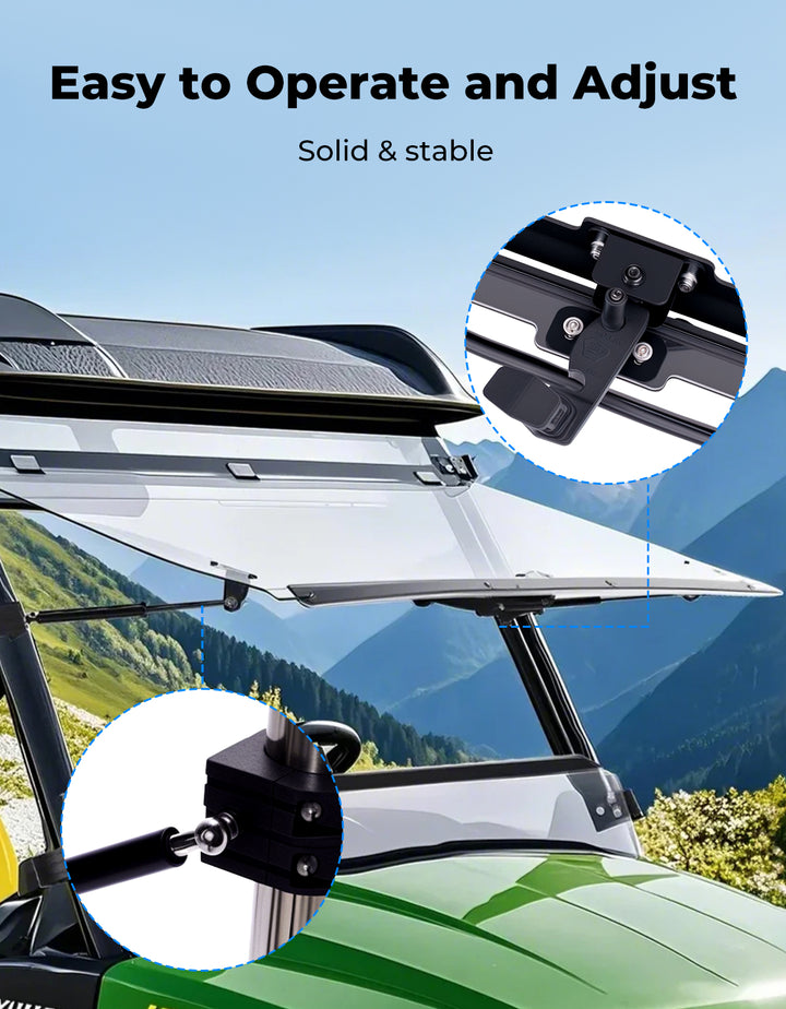 Flip Windshield for John Deere Gator - Kemimoto