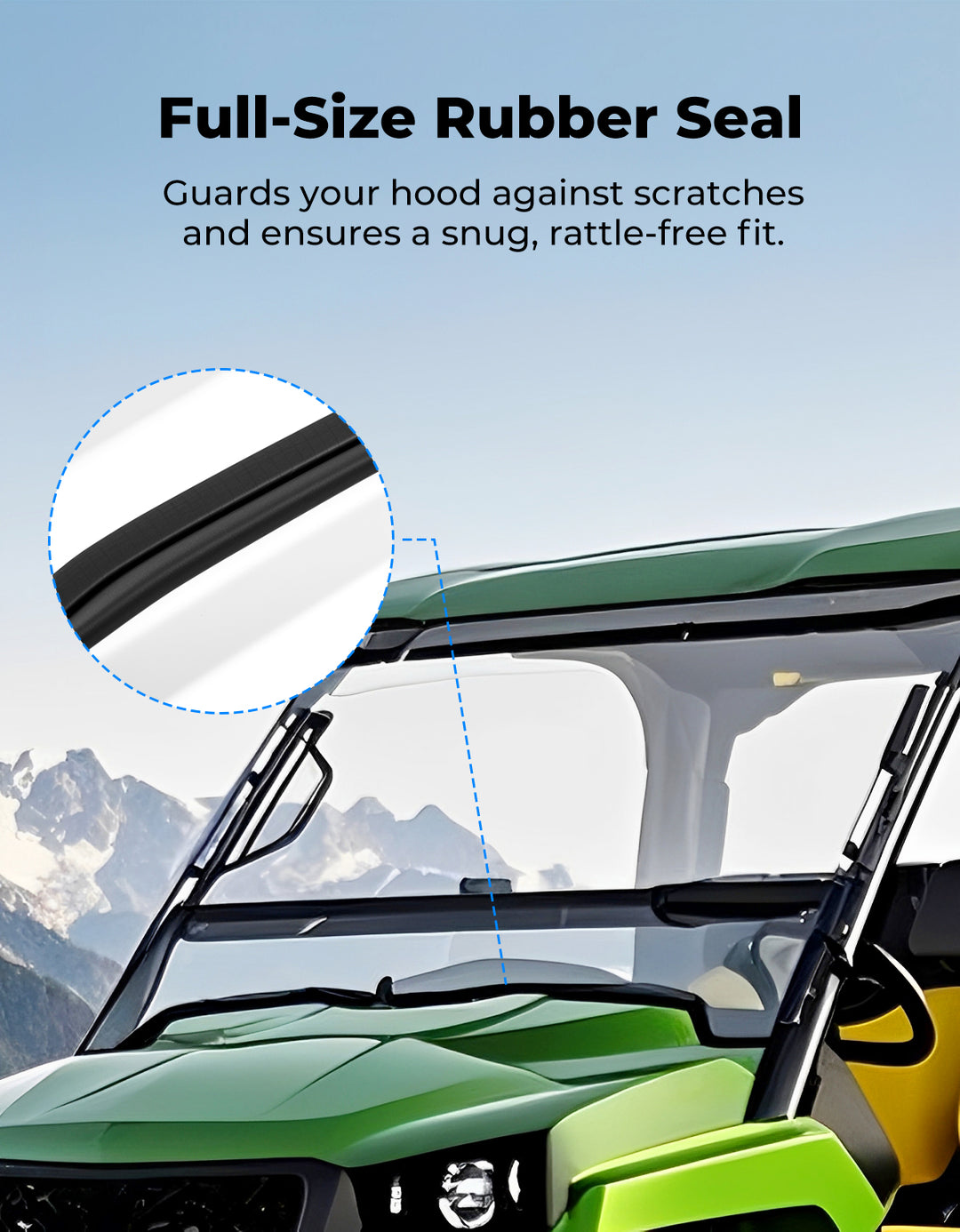 Flip Windshield for John Deere Gator - Kemimoto