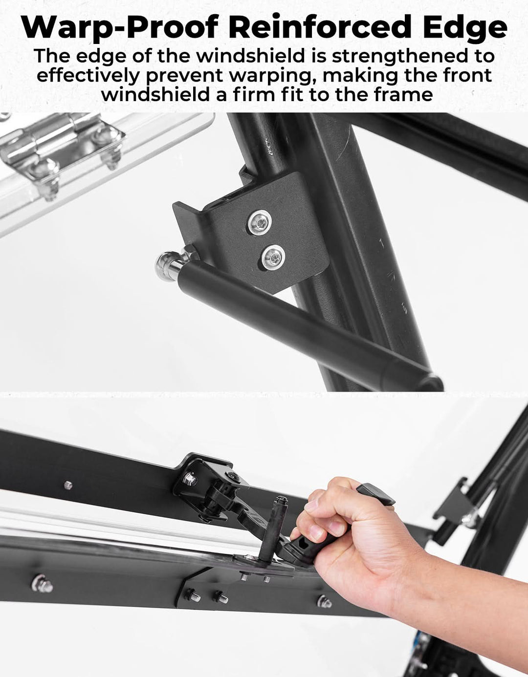3-in-1 Flip Front Windshield for 2020+ Tracker 800SX - Kemimoto