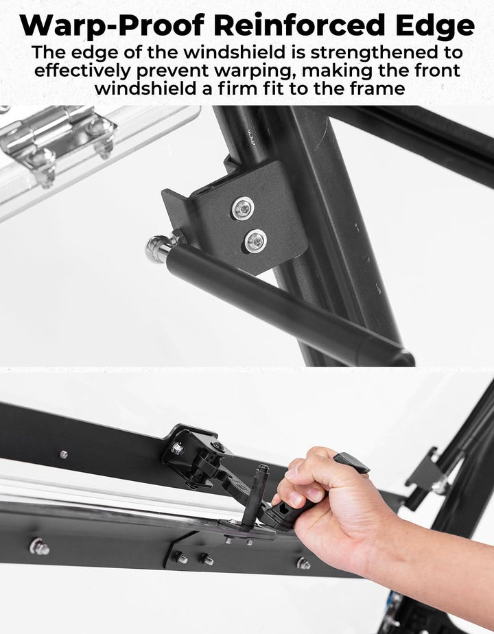 3-in-1 Flip Front Windshield for 2020+ Tracker 800SX - Kemimoto