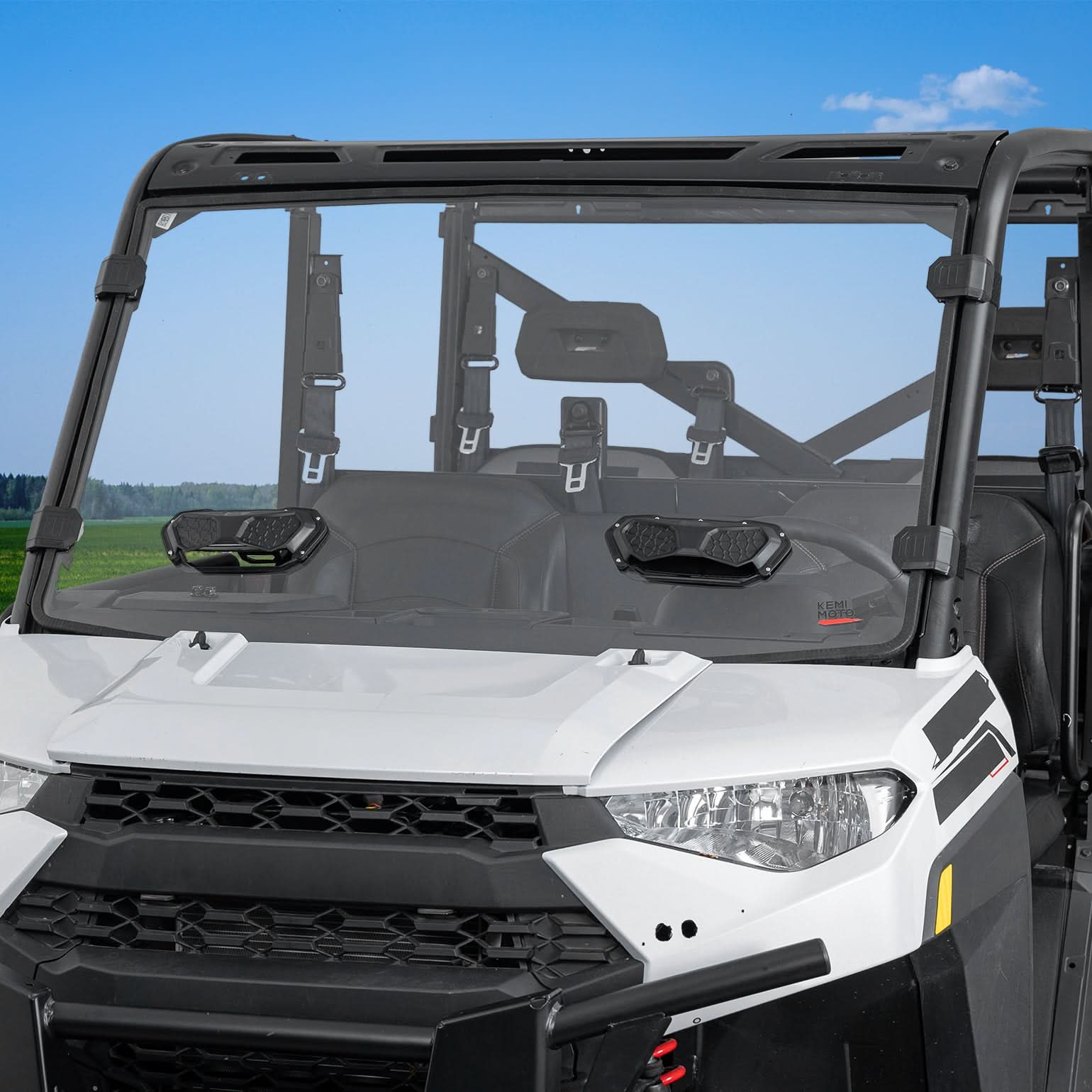 3-in-1 Vented Windshield for Polaris Ranger 1000 & XP 900/1000