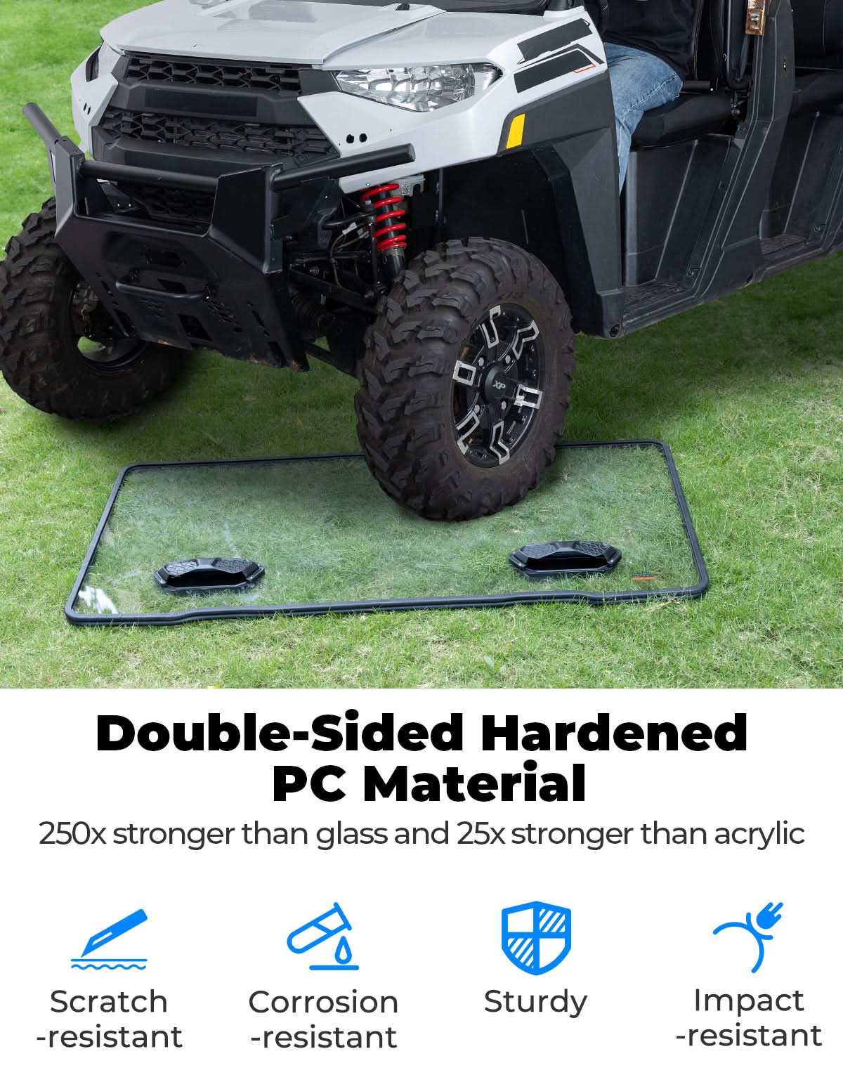 3-in-1 Vented Windshield for Polaris Ranger 1000 & XP 900/1000