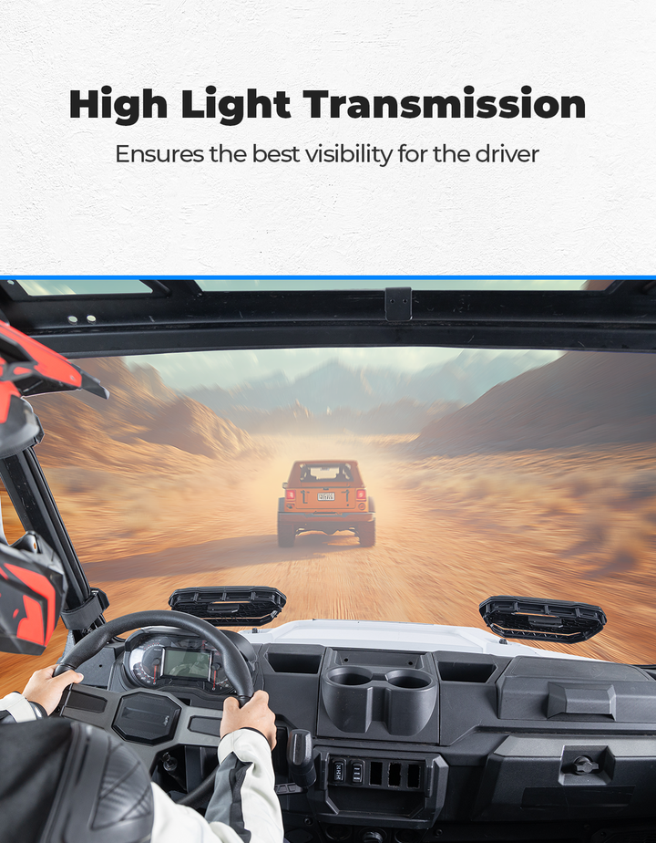 3-in-1 Vented Windshield for Polaris Ranger 1000 & XP 900/1000 (2014-2026)