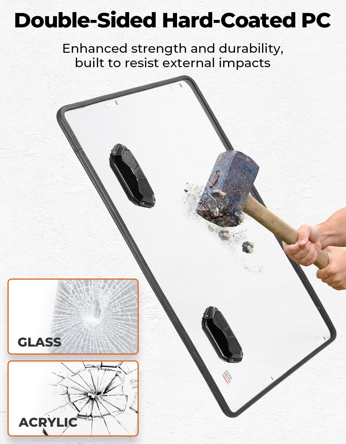 Vented Front Windshield for Can-Am Defender HD5/HD8/HD10/MAX（2016-2025） - Kemimoto