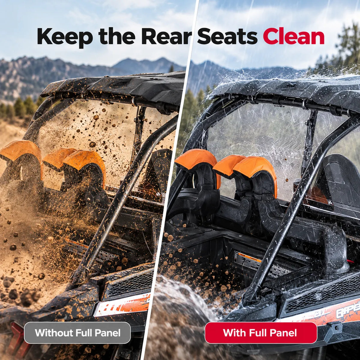 The passenger area stays easier to manage