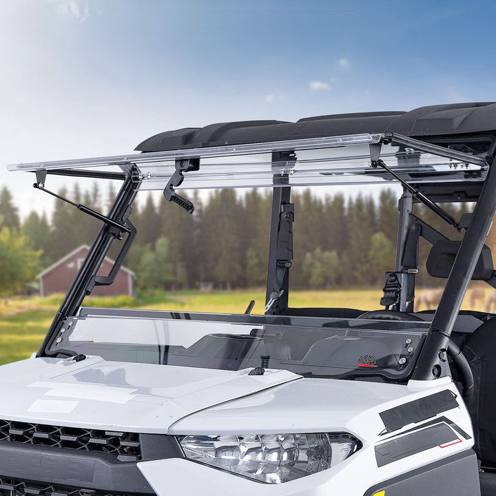 3-IN-1 Flip Windshield for Polaris Ranger XP 900/1000/ Crew XP 1000 2014-2025 - Kemimoto