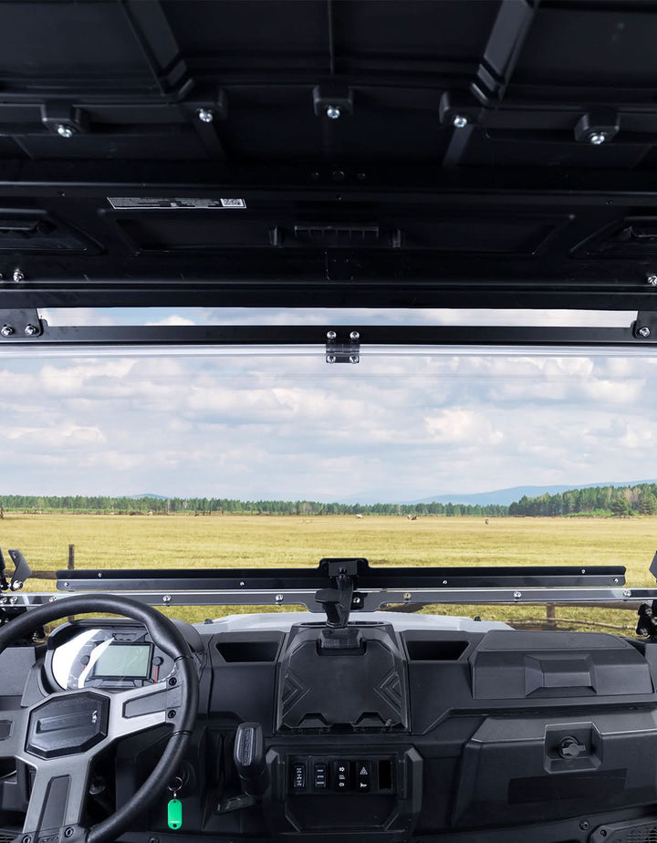 3-IN-1 Flip Windshield for Polaris Ranger XP 900/1000/ Crew XP 1000 2014-2025 - Kemimoto