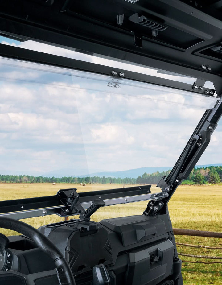 3-IN-1 Flip Windshield for Polaris Ranger XP 900/1000/ Crew XP 1000 2014-2025 - Kemimoto