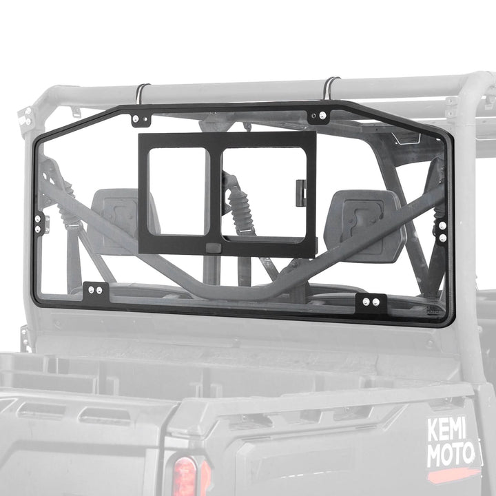 Glass Rear Windshield with Sliding Window for Can-Am Defender & Defender Max HD5/HD8/HD10 (2016–2025) – 5MM DOT Laminated Safety Glass, Scratch-Resistant - Kemimoto
