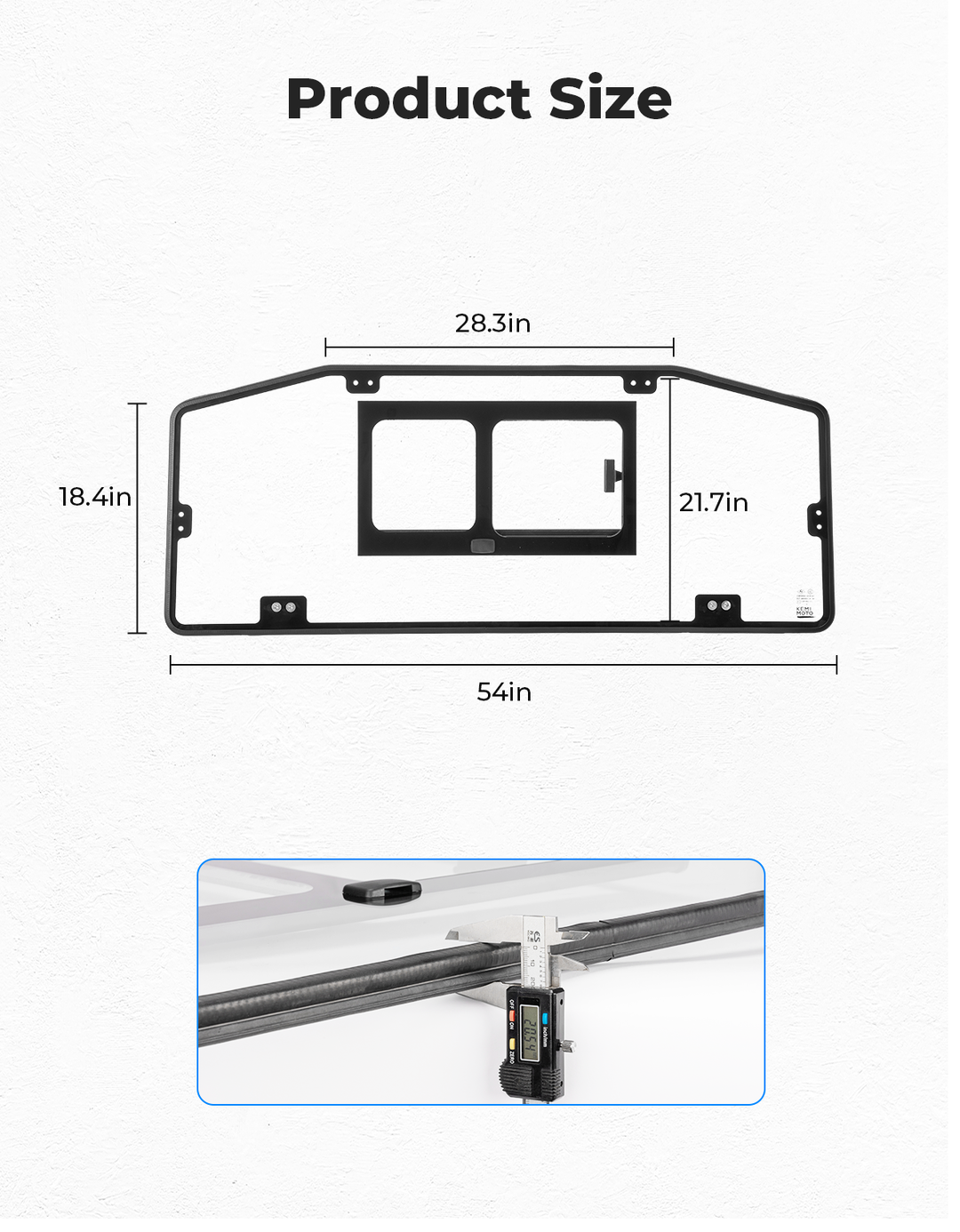 Glass Rear Windshield with Sliding Window for Can-Am Defender & Defender Max HD5/HD8/HD10 (2016–2025) – 5MM DOT Laminated Safety Glass, Scratch-Resistant - Kemimoto
