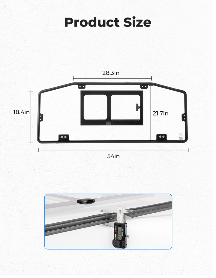 Glass Rear Windshield with Sliding Window for Can-Am Defender & Defender Max HD5/HD8/HD10 (2016–2025) – 5MM DOT Laminated Safety Glass, Scratch-Resistant - Kemimoto