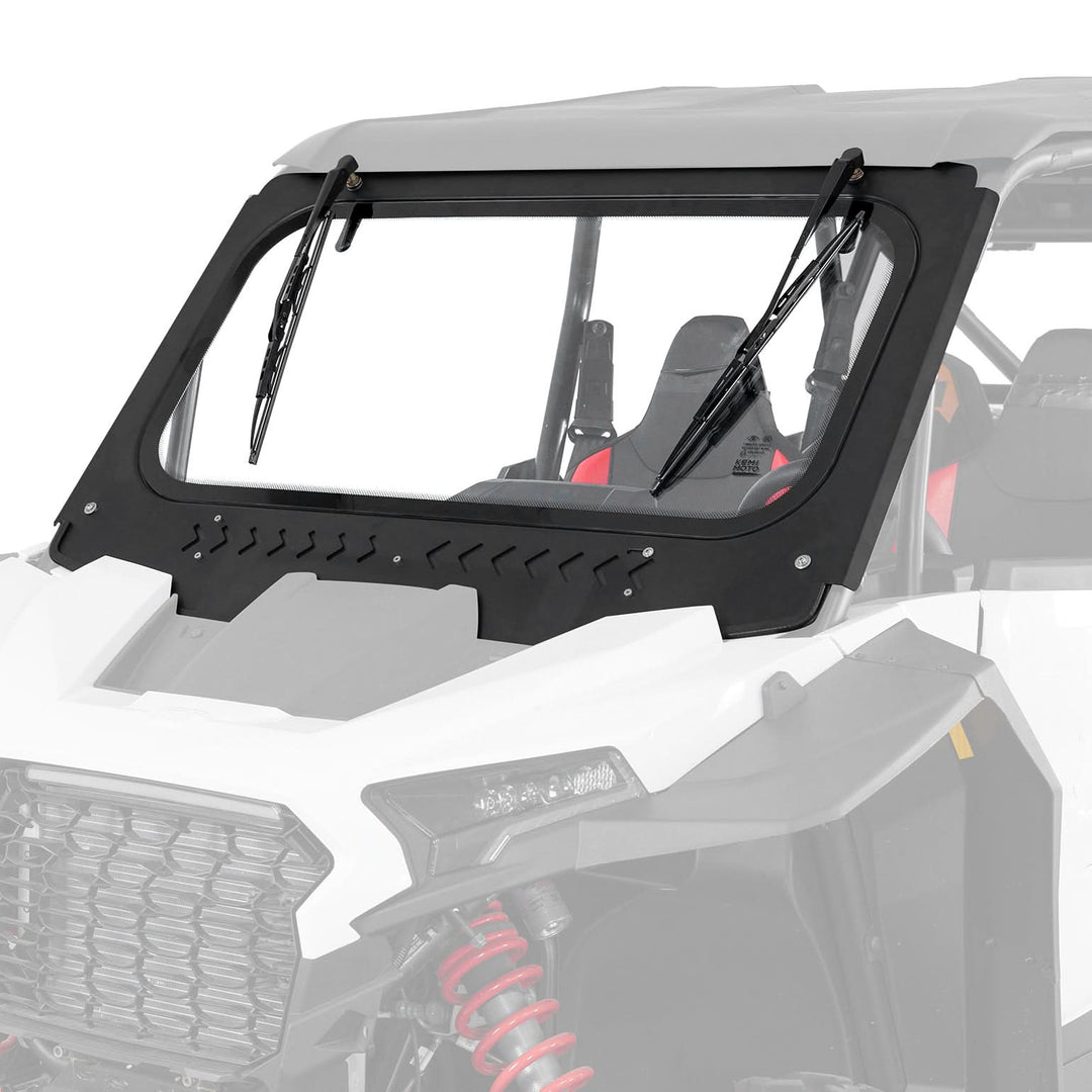 Full Front Glass Windshield with 2 Manual Wipers for Polaris RZR XP
