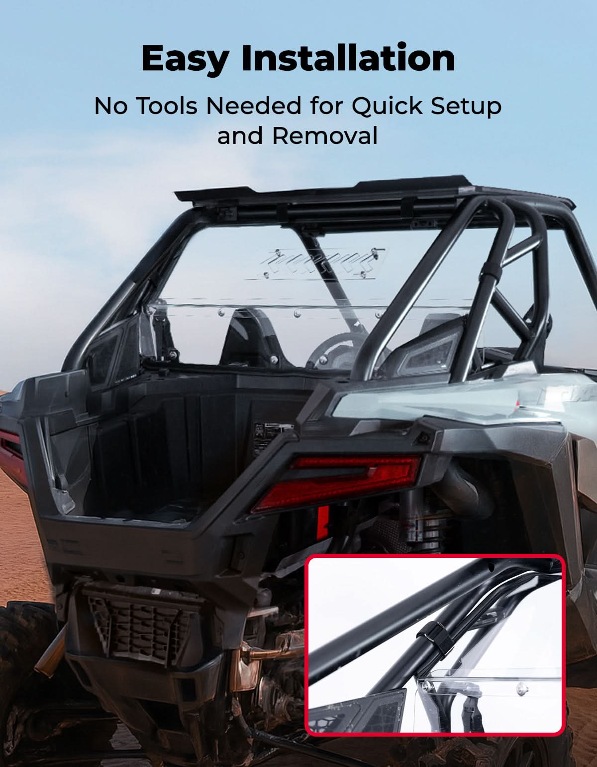 himari 2025+ Polaris RZR PRO XP Rear Windshield – Kemimoto