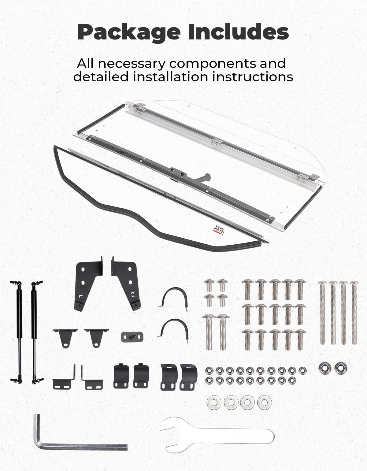 Clear 3-in-1 Front Flip Windshield for Can-Am X3 & X3 Max – Hard