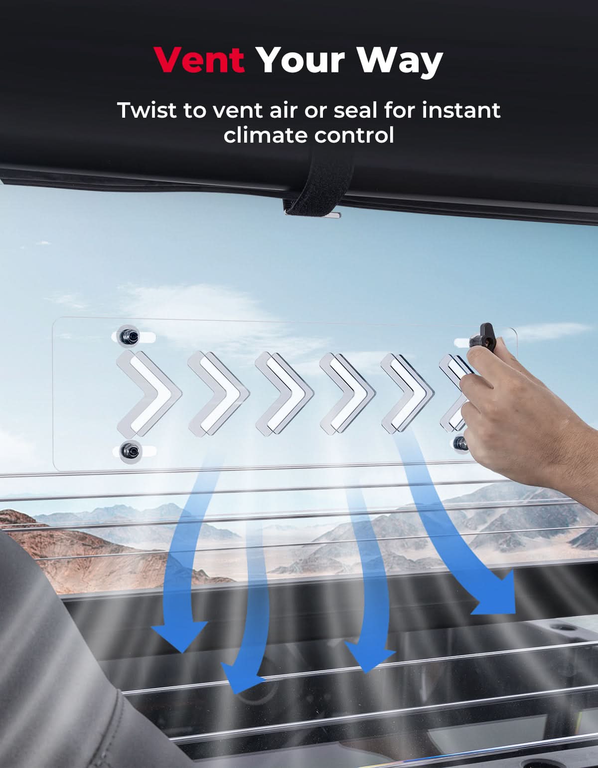 Polaris General XP 1000 vented windshield