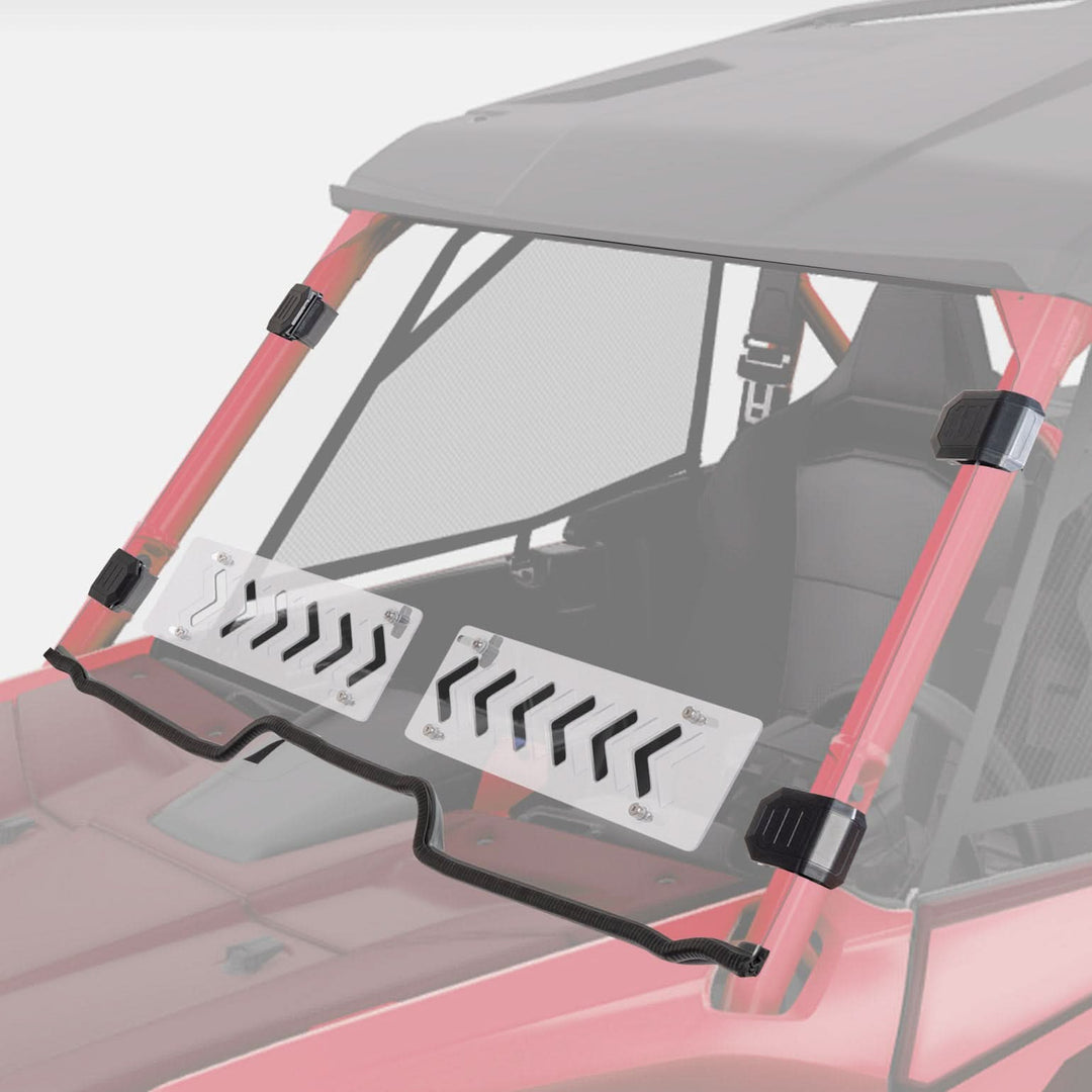 2-IN-1 UTV Front Windshield with Vents for Talon 1000X/1000R - Kemimoto