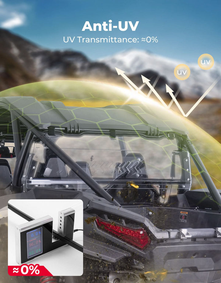 UTV Sliding Vented Clear Rear Windshield for 2024+ Polaris RZR XP 1000 / RZR XP4 1000 - Kemimoto