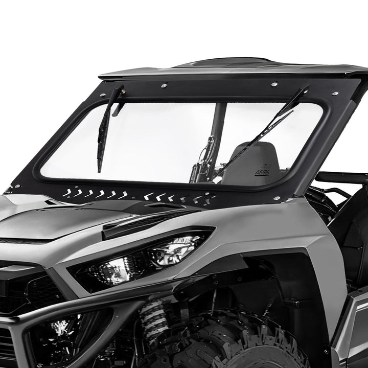 Vented Glass Windshield w/ Wipers for Kawasaki Teryx