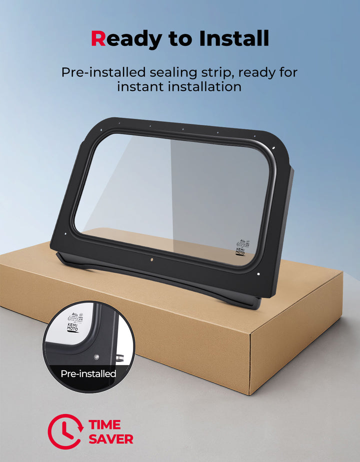 Full Front Windshield with Manual Wiper for Polaris RZR 570/800/XP 900 (2008-2014)