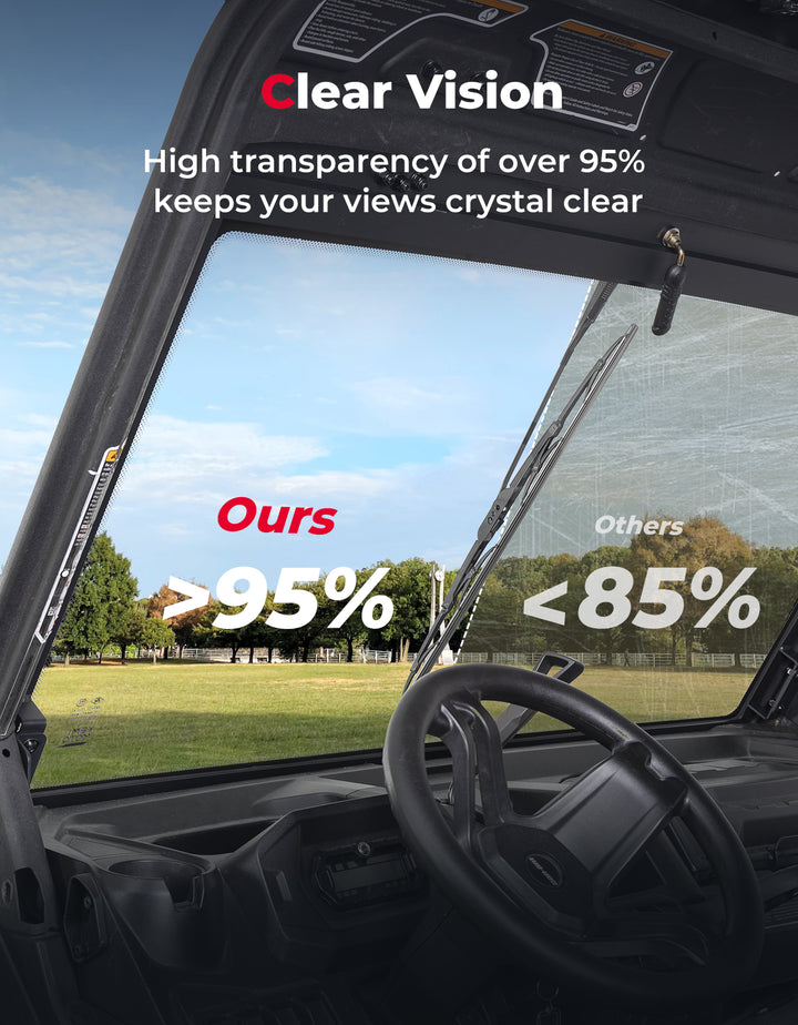 Can-Am Defender Glass Windshield with Manual Wipers (2016–2025)