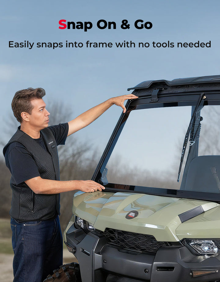 Can-Am Defender Glass Windshield with Manual Wipers (2016–2025)