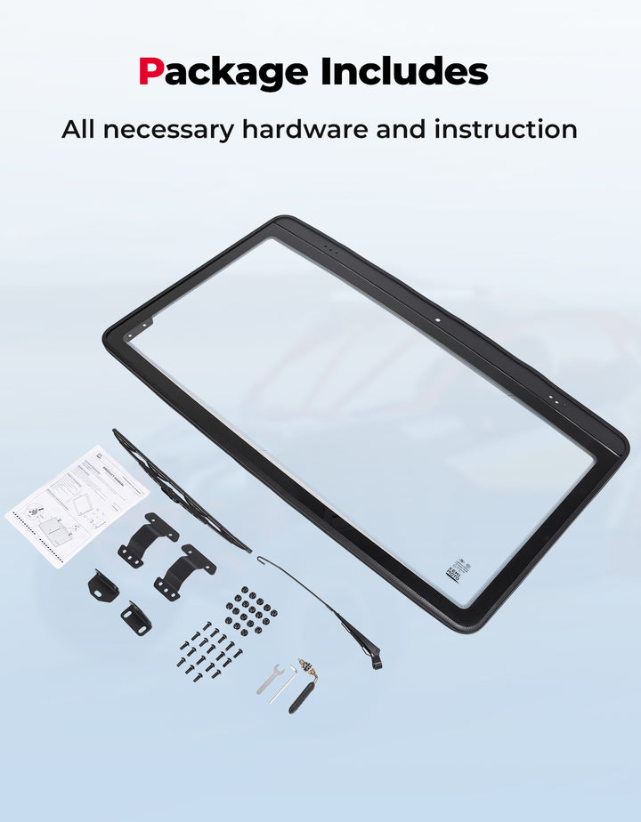 Can-Am Defender Glass Windshield with Manual Wipers (2016–2025)