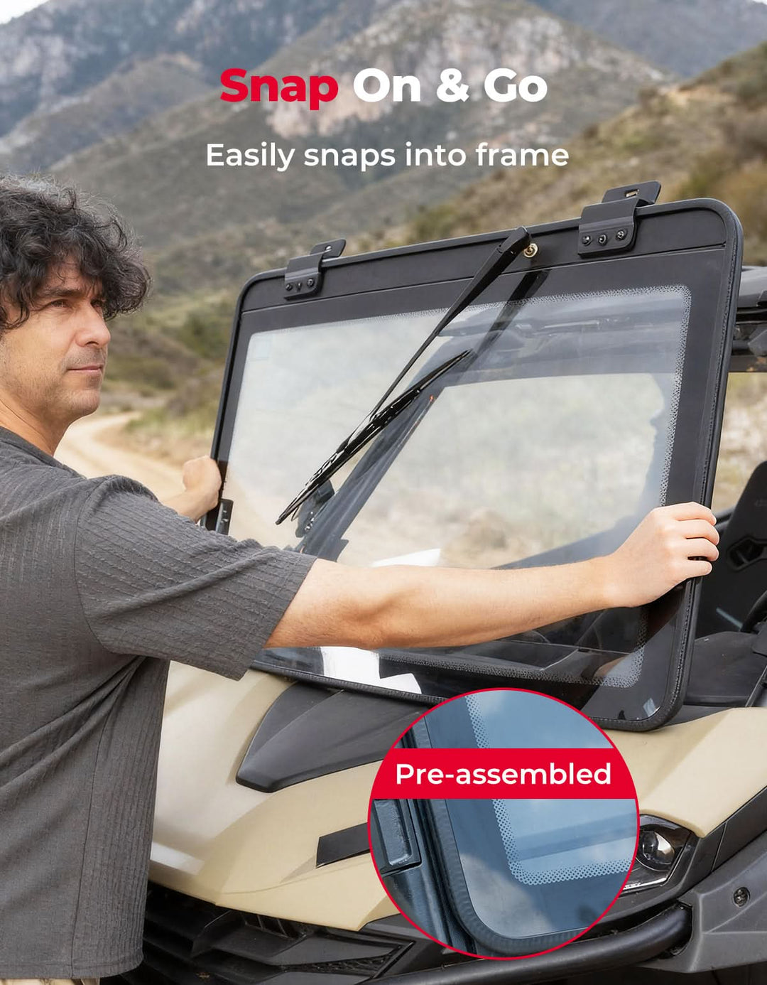 UTV Glass Windshield with Wiper For CFMOTO ZForce 950| ZForce 800（2023+）
