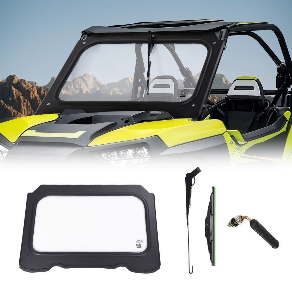 Polaris RZR XP 1000 Glass Windshield with Manual Wiper – Kemimoto